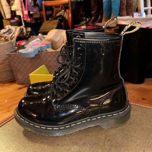Dr. Martens Patent Leather Lace Up Boots